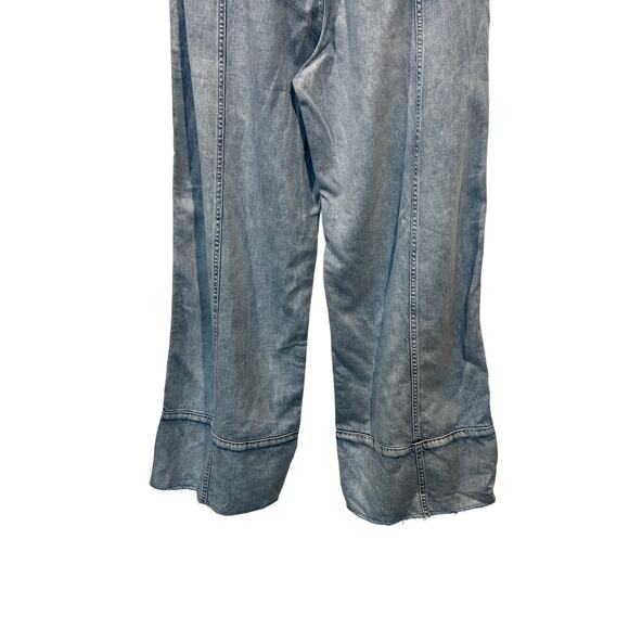 RAG & BONE WMNS 28 FEATHERWEIGHT ARIANNA CROPPED PALAZZO BLUE WIDE LEG JEANS NEW - Picture 10 of 14